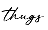 单词thugs书写