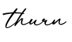 单词thurn书写