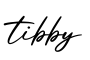 单词tibby书写