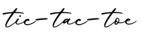 单词tic-tac-toe书写