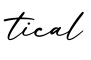 单词tical书写