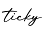 单词ticky书写