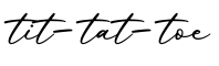 单词tit-tat-toe书写