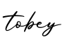 单词tobey书写