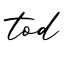单词tod书写