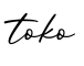 单词toko书写