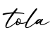 单词tola书写