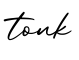 单词tonk书写