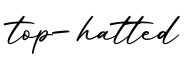 单词top-hatted书写