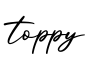 单词toppy书写