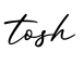 单词tosh书写