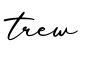 单词trew书写