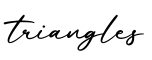 单词triangles书写