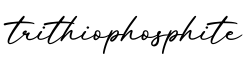 单词trithiophosphite书写