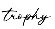 单词trophy书写