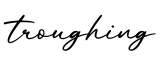 单词troughing书写