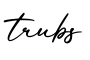 单词trubs书写