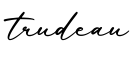 单词trudeau书写