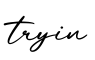 单词tryin书写