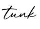单词tunk书写