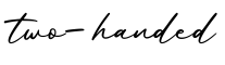 单词two-handed书写