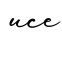 单词uce书写