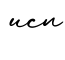 单词ucn书写
