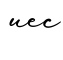 单词uec书写