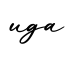 单词uga书写