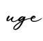 单词uge书写