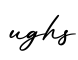 单词ughs书写