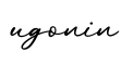 单词ugonin书写
