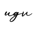 单词ugv书写