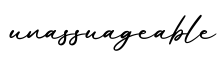 单词unassuageable书写