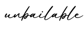 单词unbailable书写