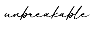 单词unbreakable书写
