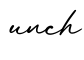 单词unch书写