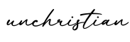 单词unchristian书写