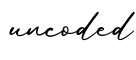 单词uncoded书写