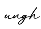 单词ungh书写