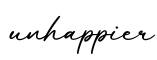 单词unhappier书写