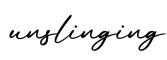 单词unslinging书写
