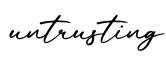 单词untrusting书写
