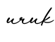 单词uruk书写