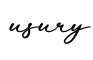 单词usury书写