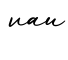 单词vau书写