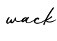 单词wack书写