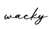 单词wacky书写