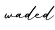 单词waded书写