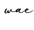 单词wae书写